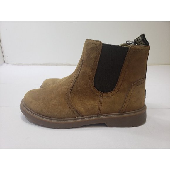 UGG Youth Kids Bolden Chelsea Weather Ankle Booties Waterproof Brown Size 5 - Picture 4 of 8